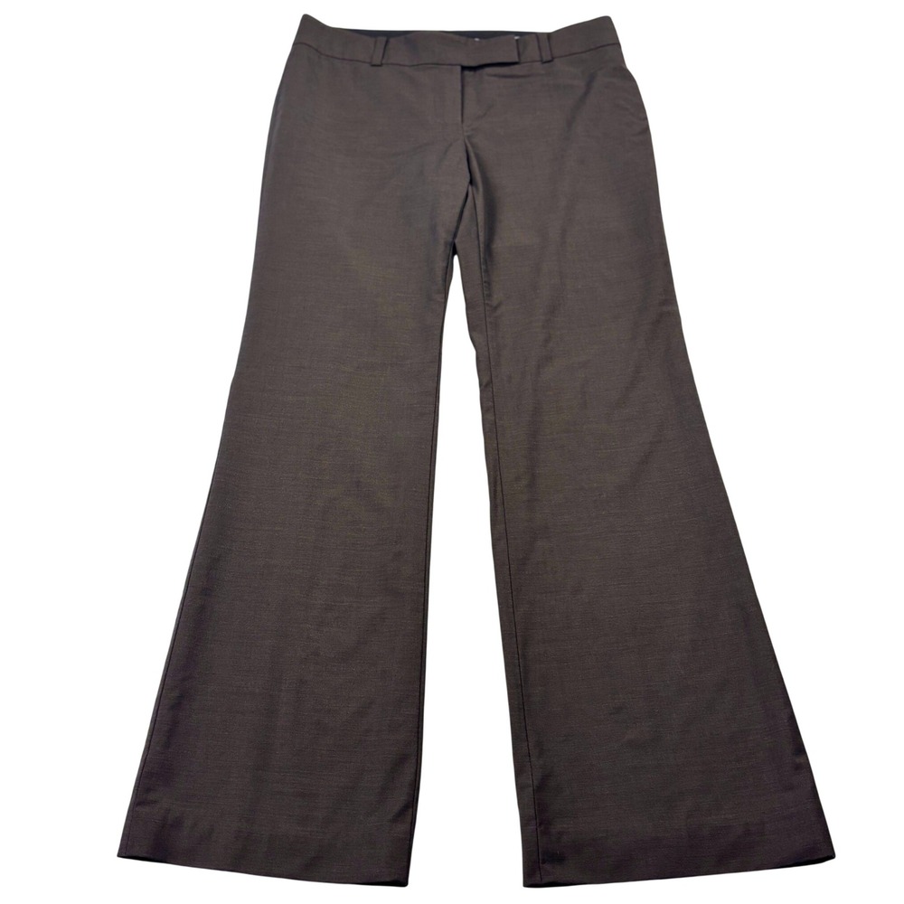 Ann Taylor Womens Size 8 Dark Brown Wide Leg Dress Pants Professional Trousers